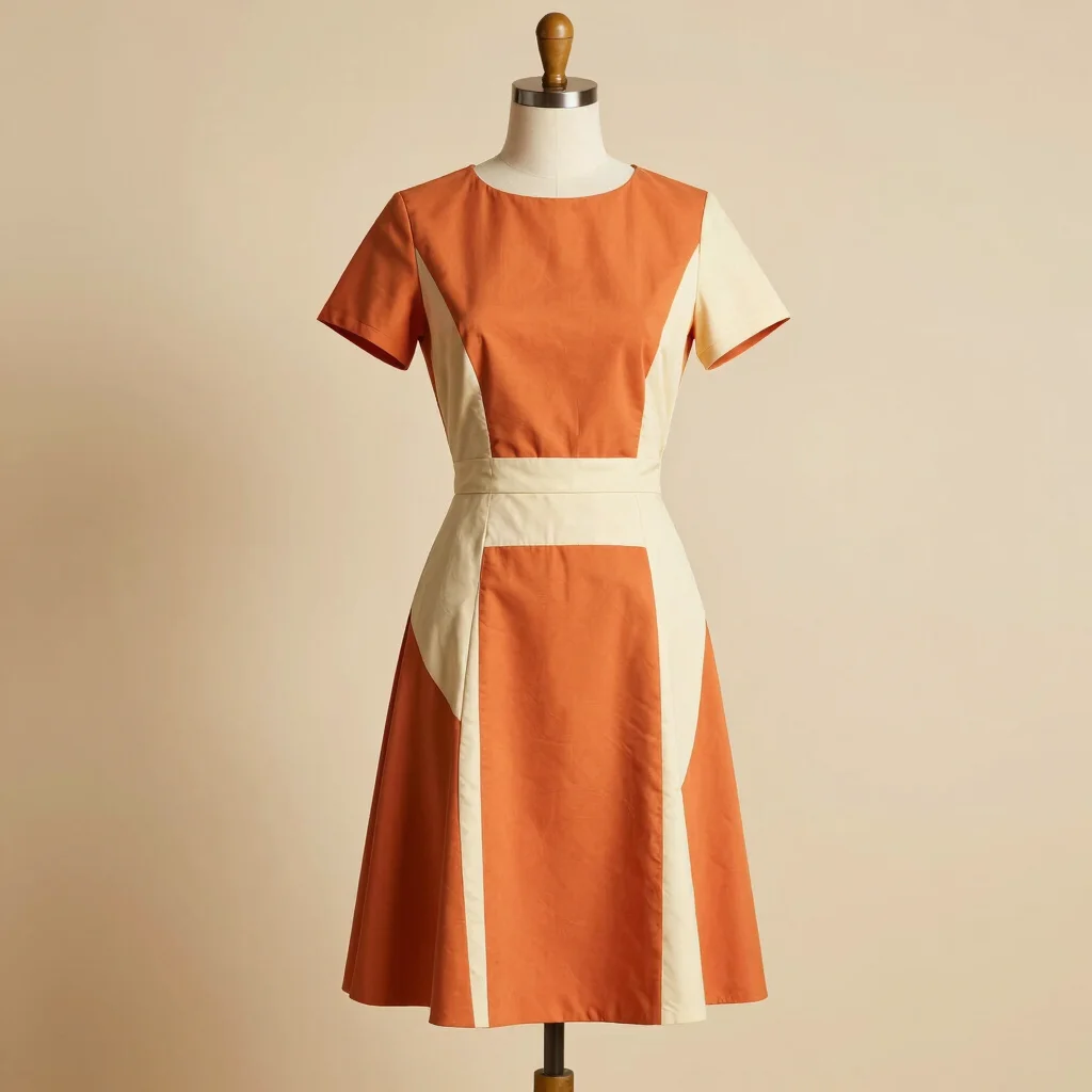 60s Mod Geometric Shift Dress